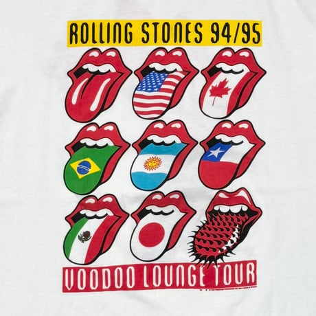 THE ROLLING STONES VOODOO LOUNGE FLAG TONGUE WHITE BROCKUM XL 2973