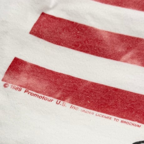 THE ROLLING STONES NORTH AMERICAN TOUR 1989 AMERICAN FLAG WHITE FITS LARGE 0283