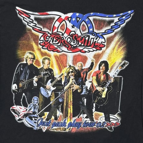 AEROSMITH JUST PUSH PLAY SORAYAMA AMERICAN FLAG BOOTLEG LS DELTA LARGE 2843
