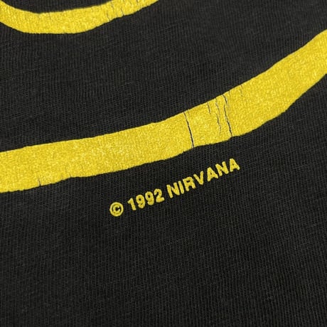 NIRVANA 1992 SMILE TEE BLACK FITS XL 9020