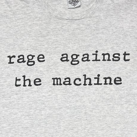 RAGE AGAINST THE MACHINE FRONT TEXT LOGO LS ASH GREY XL 1908
