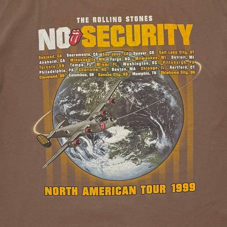 THE ROLLING STONES NO SECURITY PADLOCK TONGUE BROWN MURINA LARGE 8235
