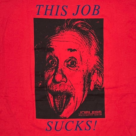JOBLESS 00s EINSTEIN RED FRUIT OF THE LOOM LARGE 2745