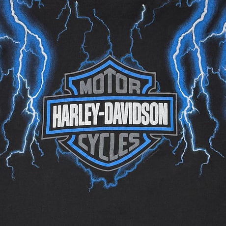 HARLEY DAVIDSON SHOULDER BLUE THUNDER LIGHTNING OVP SKAGIT BACK LARGE 8348