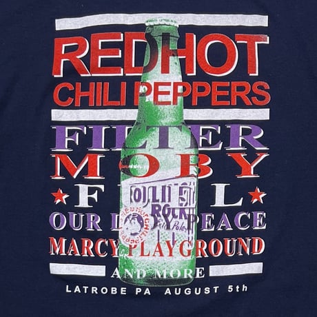 RED HOT CHILI PEPPERS ROLLING ROCK TOWN FAIR NAVY GILDAN XL 3491