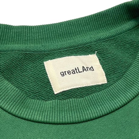 greatLAnd ORIGINAL CLUNKERS CREW NECK SWEAT SHIRT GREEN