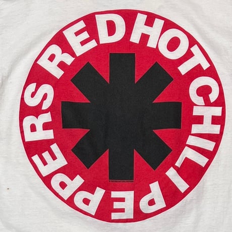 RED HOT CHILI PEPPERS BLOOD SUGER SEX MAGIK TOUR LOGO & PHOTO WHITE ANVIL LARGE 9121