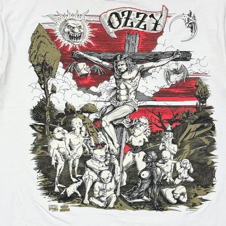 OZZY OSBOURNE JESUS OZZY BACKSTAGE PASS WHITE FITS XL 2529