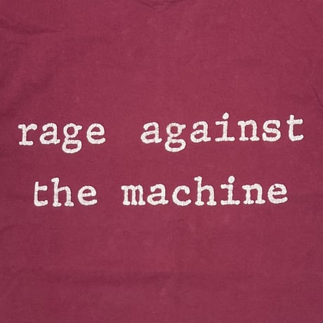 RAGE AGAINST THE MACHINE FRONT TEXT LOGO BURGANDY FITS LARGE 1616