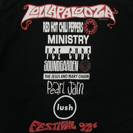 LOLLA PALOOZA 1992 FES TEE GIANT XL 1917