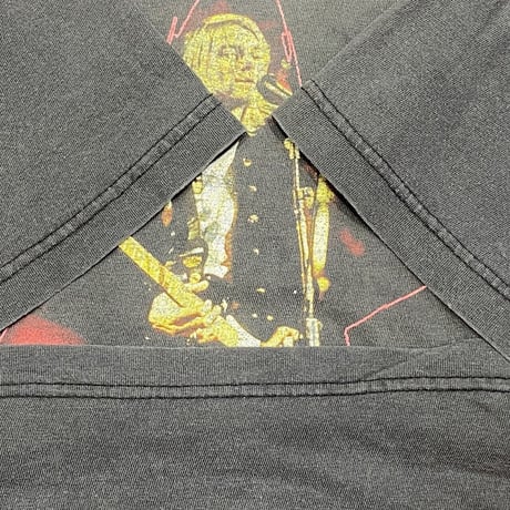 NIRVANA KURT COBAIN 1996 THE END OF MUSIC STAR TEE BLACK GIANT XL  3727