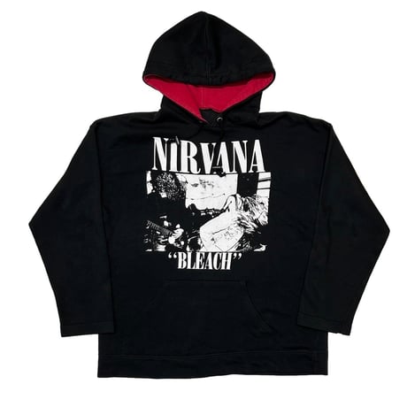 NIRVANA BLEACH MADE IN BRITAIN BOOTLEG HOODIE BLACK FITS XL 8035
