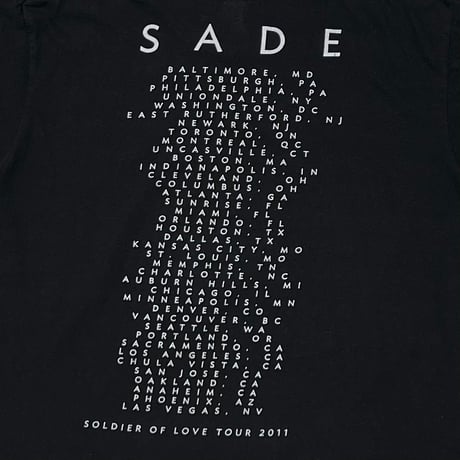 SADE SOLDIER OF LOVE TOUR 2011 BLACK MEDIUM 6335