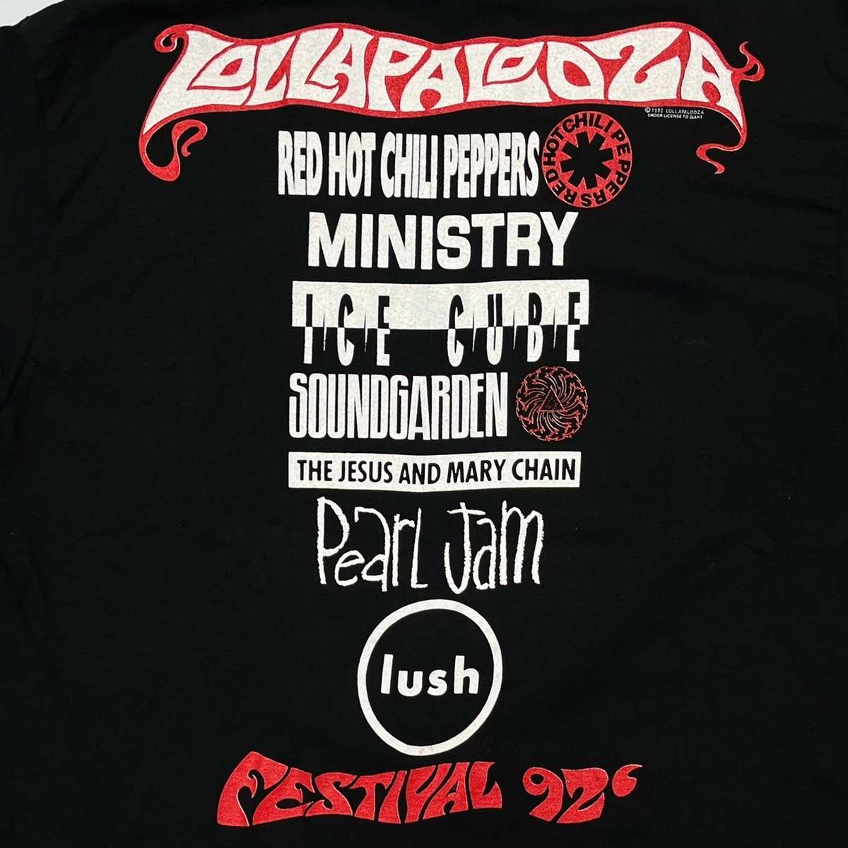 LOLLAPALOOZA 1992 FES TEE GIANT XL 0793 | great