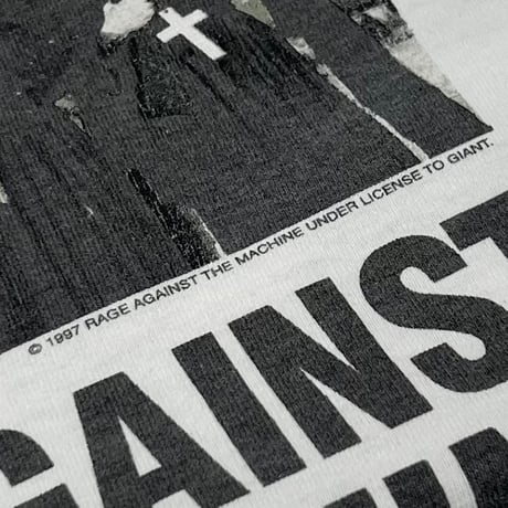 RAGE AGAINST THE MACHINE 1997 NUNS AND GUNS WHITE FITS XL 5062