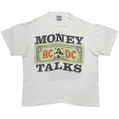 AC/DC 1990 MONEY TALKS WORLD TOUR 1990/91 WHITE BROCKUM XL 3358