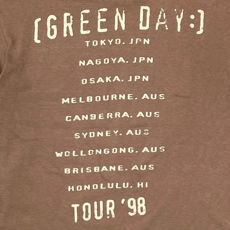 GREEN DAY 1998 nimrod WORLD TOUR LS BEIGE ACME LARGE 6084