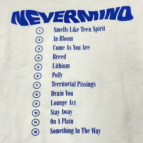 NIRVANA 1992 NEVERMIND CREWNECK SWEAT GIANT MEDIUM 9167