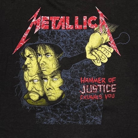 METALLICA PUSHEAD DAMAGED JUSTICE FITS L-XL 3486