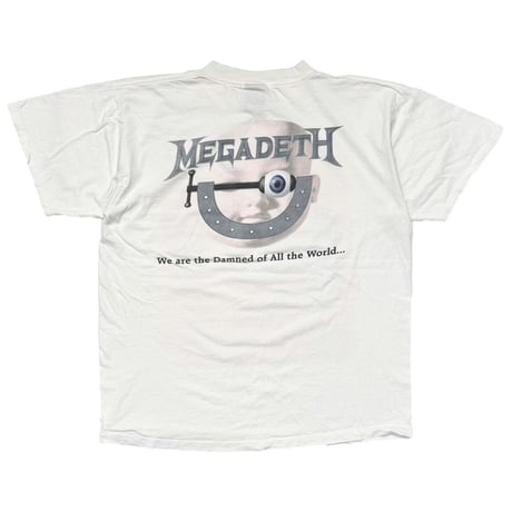 MEGADETH WE ARE THE DAMNED WHITE GIANT BY TULTEX XL 4111