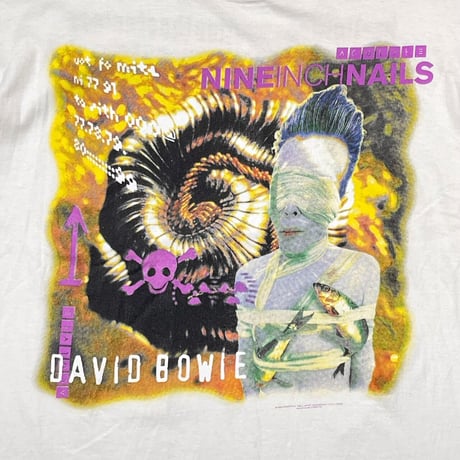 NINE INCH NAILS DAVID BOWIE TOUR 1995 WHITE anvil LARGE 8772