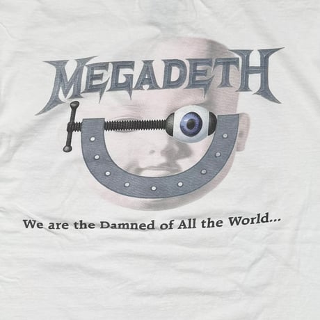 MEGADETH WE ARE THE DAMNED WHITE GIANT BY TULTEX XL 4111