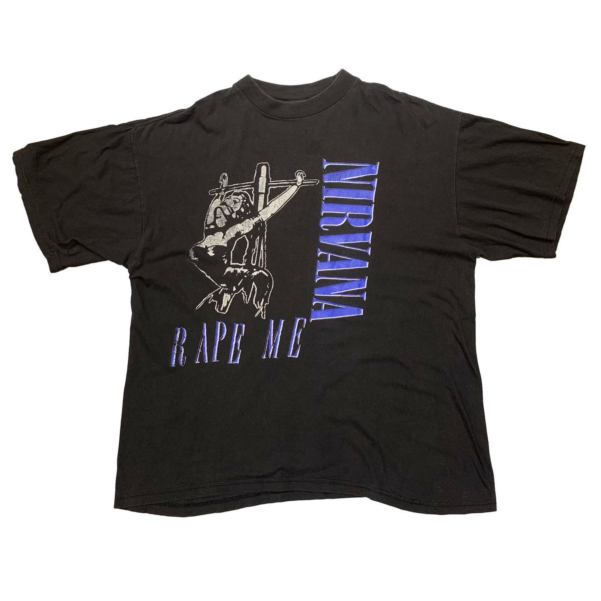 90s NIRVANA タツノオトシゴ Rape Me バンドTシャツ USA製 NIRVANA RAPE ME IN UTERO BOOTLEG TEE FITS XL 27