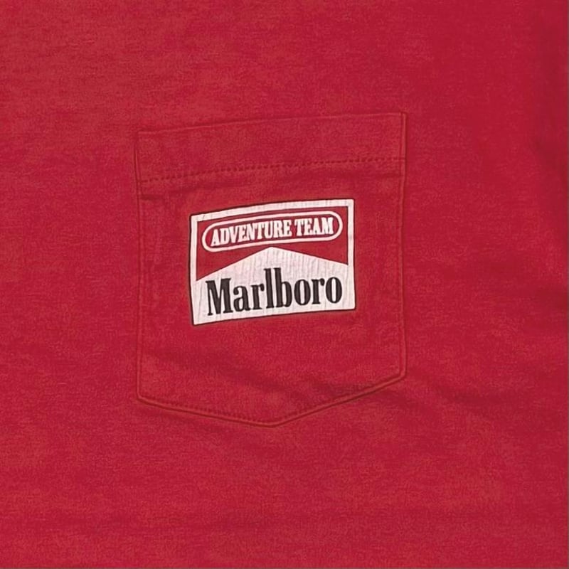 【激レア】USA製 MAURICE MALONE Tシャツ Lサイズ レッド Marlboro LIZARD ROCK POCKET TEE RED HANES XL 55