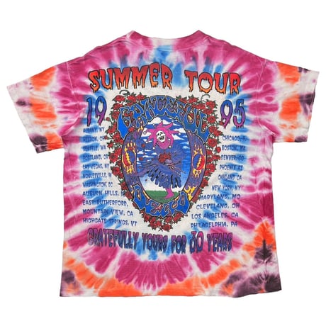 GRATEFUL DEAD SUMMER TOUR 1995 TIE DYE FITS XL 0806