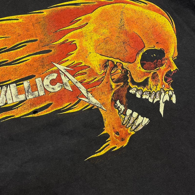 METALLICA FLAME SKULL SIDE PUSHEAD GAINT LARGE  