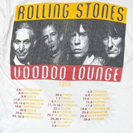 THE ROLLINIG STONES PURPLE SPIKE TONGUE VOODOO LOUNGE TOUR BOOTLEG WHITE FITS LARGE 7775