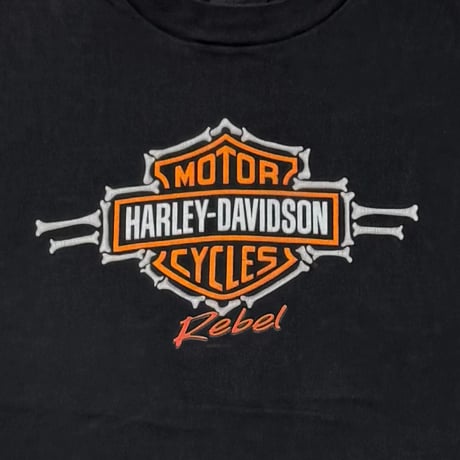 HARLEY DAVIDSON BONE EMBLEM BACK EAGLE OAKLAWN BLACK XL 5468