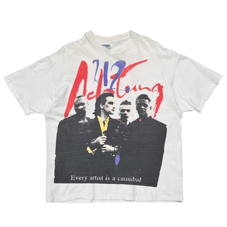 U2 ZOO TOUR WHITE HANES XL 1392