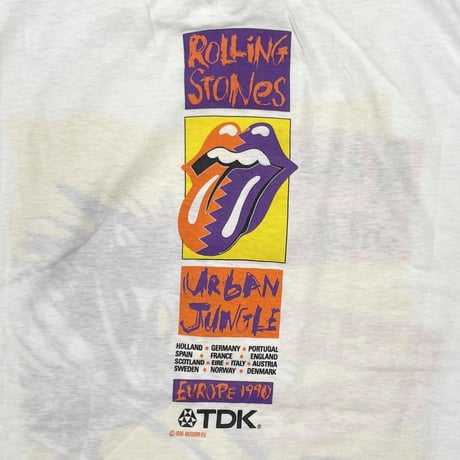 THE ROLLING STONES EUROPE 1990 URBAN JUNGLE WHITE LARGE 7800