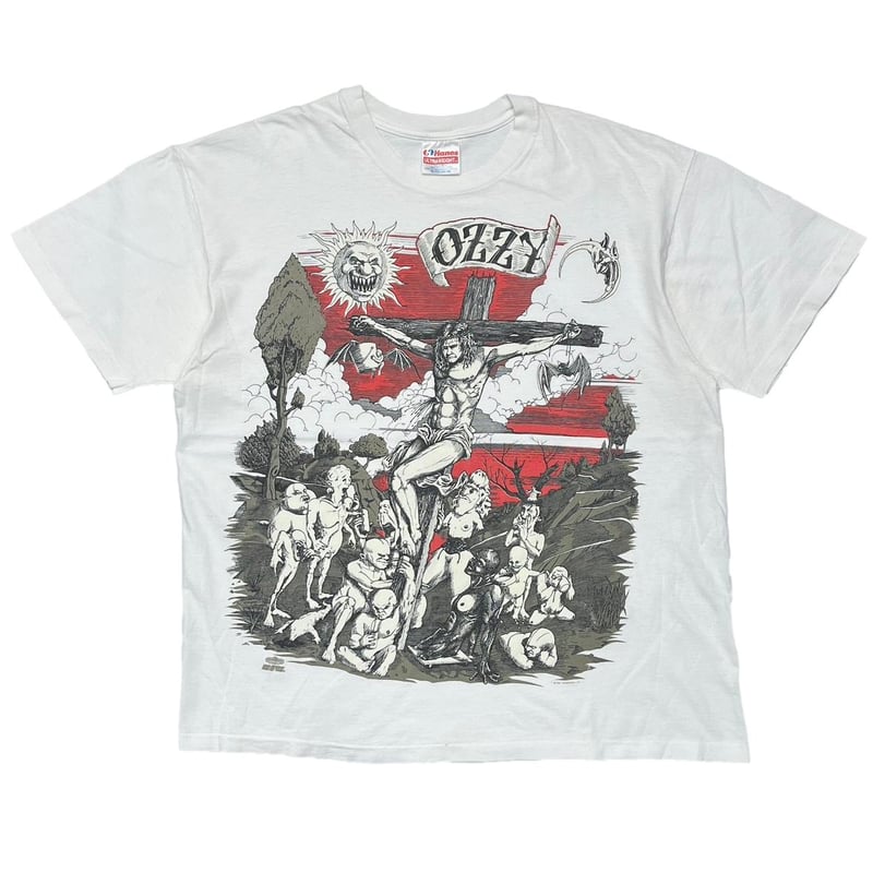 OZZY OZBOURNE JESUS OZZY WHITE HANES XL 5516 |