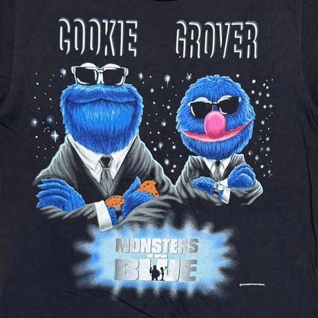 SESAME STREET COOKIE MONSTER & GROOVER MEN IN BLACK PARODY CHANGES LARGE 9071