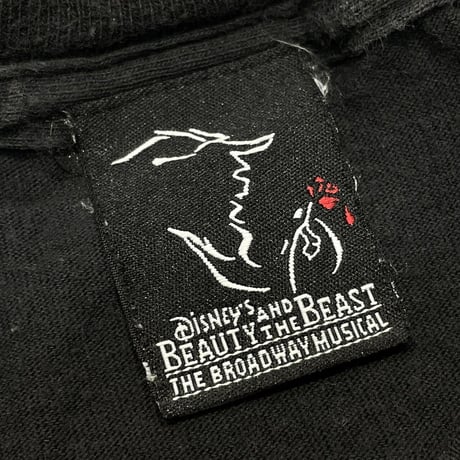 DISNEY VINTAGE BEAUTY AND THE BEAST MUSICAL TEE BLACK XL 1227