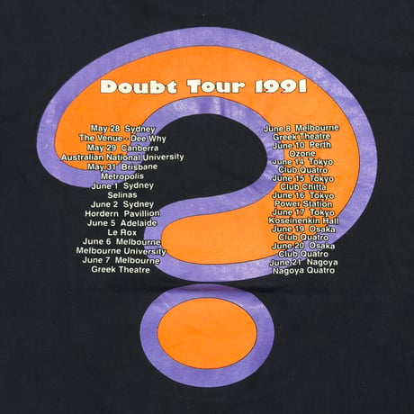 JESUS JONES 1991 DOUBT TOUR TOP HEAVY FITS LARGE 6124