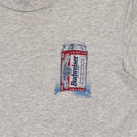 Budweiser FROGS ICED WITH CAN ASH GREY GILDAN HEAVY WEIGHT LARGE 6590