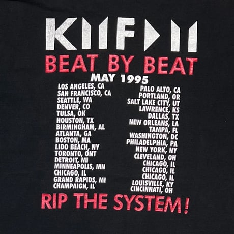 KMFDM 1995 BEAT BY BEAT TOUR FRUIT OF THE LOOM XL 1773