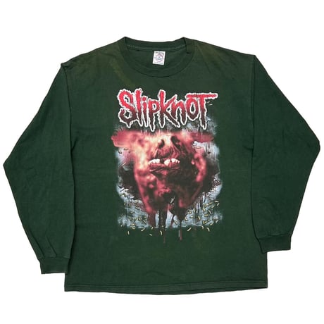 Slipknot 2001 INTERNATIONAL INFECTION DELTA LARGE LS GREEN 0620
