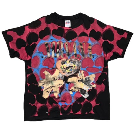 NIRVANA HEART SHAPED BOX BACKSTAGE PASS HANES XL 0203