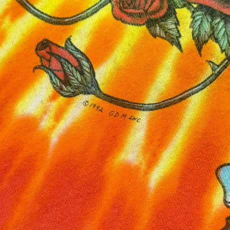 GRATEFUL DEAD 1992 SKULL & GALAZXY TIE DYE LIQUID BLUE LARGE 6785