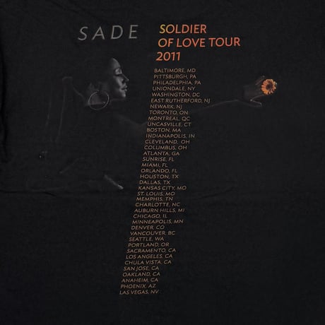 SADE SOLDIER OF LOVE TOUR 2011 SUN FLOWER XXL 3378