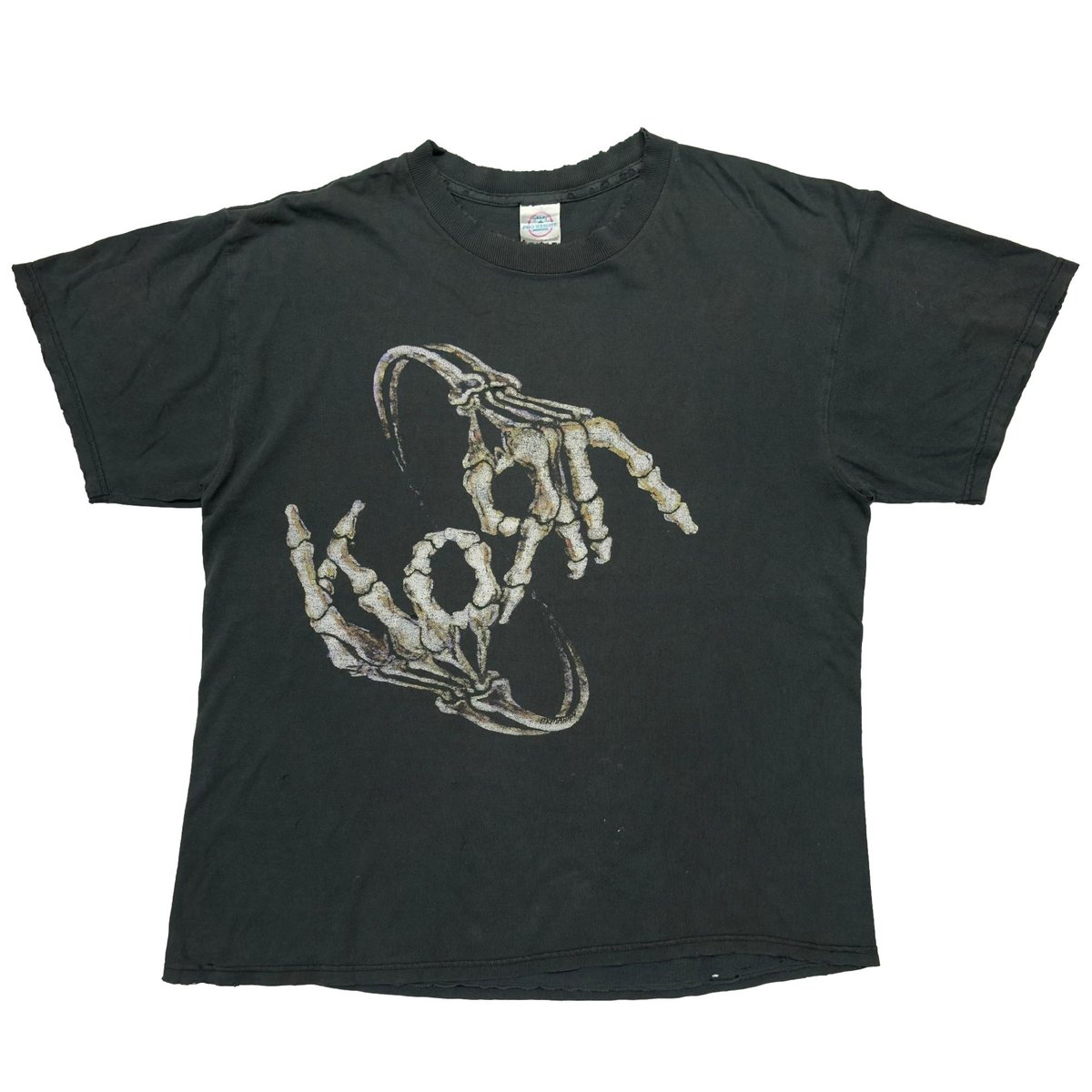 KORN BONE HAND SIGN Tシャツ 2004 greatland KORN TOUR 2004 BONE HAND SIGN DELTA LARGE 6900