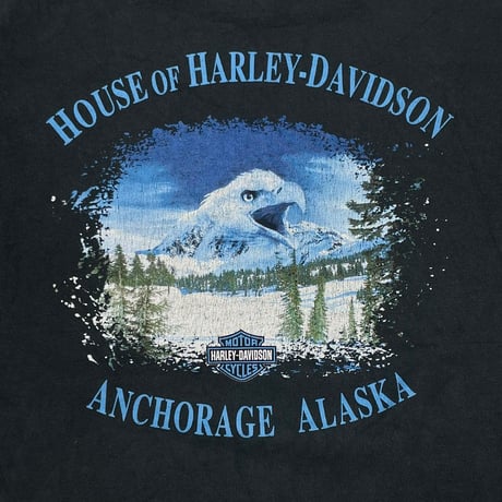 HARLEY DAVIDSON FLAME EAGLE ANCHORAGE ALASKA LS LARGE 8151