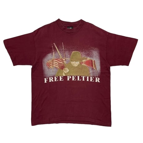 FREE PELTIER BENEFIT FOR THE FREEDOM OF LEONARD PELTIER BURGANDY GIANT XL 6828