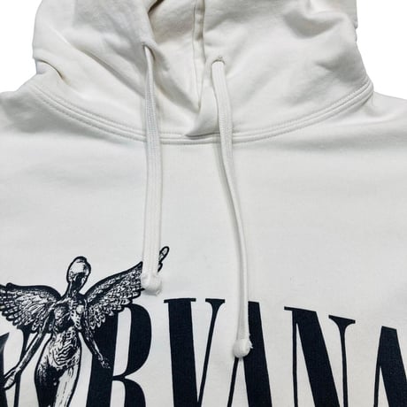 NIRVANA IN UTERO HOODED SWEATSHIRT WHITE FITS XL 5566