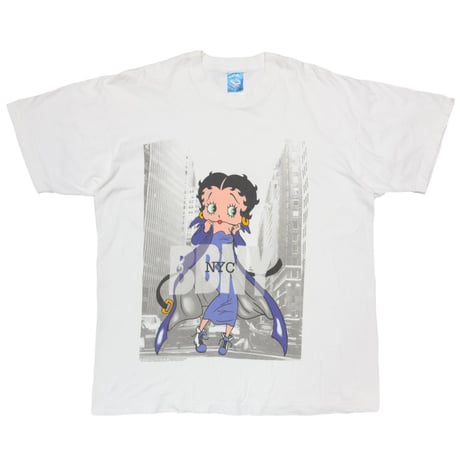 BETTY BOOP DKNY PARODY BBNY WHITE FRUIT OF THE LOOM XL 1597