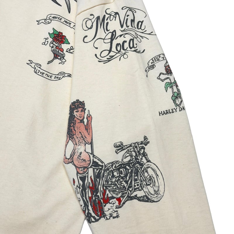 トップス DENNIS RODMAN TATTOO LS NATURAL LARGE DENNIS RODMAN TATTOO LS NATURAL LARGE 2913 | gr